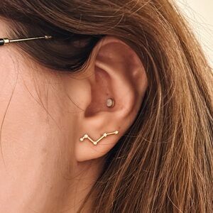 14k & Diamond Constellation Climbers